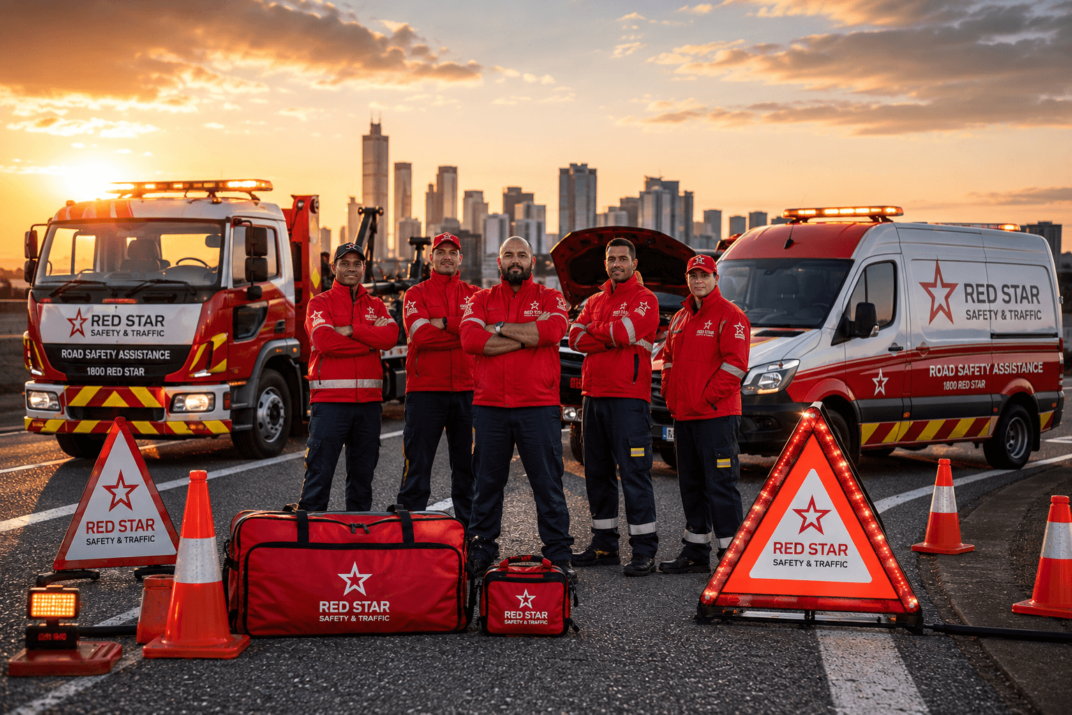 Red Star crew on site